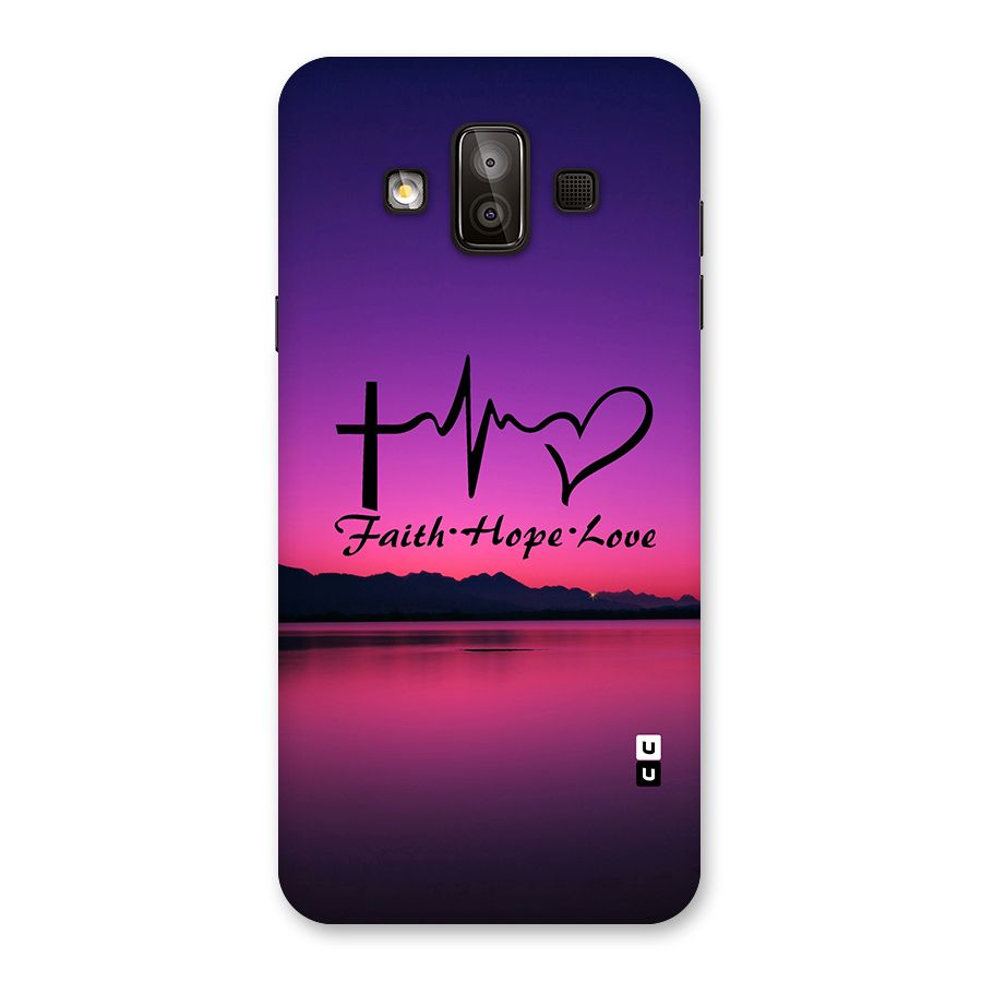 Faith Hope Love Evening Sky Back Case for Galaxy J7 Duo
