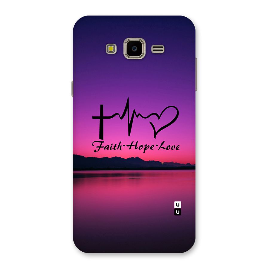 Faith Hope Love Evening Sky Back Case for Galaxy J7 Nxt