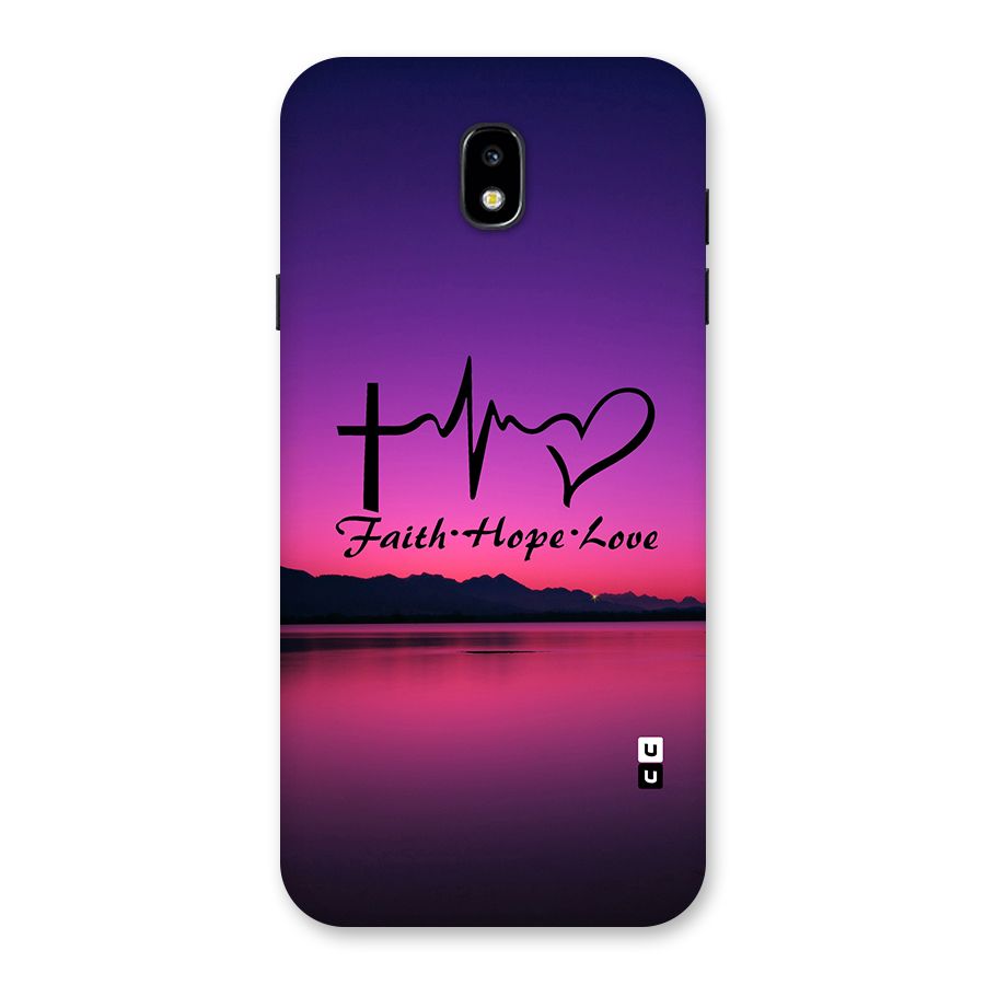 Faith Hope Love Evening Sky Back Case for Galaxy J7 Pro