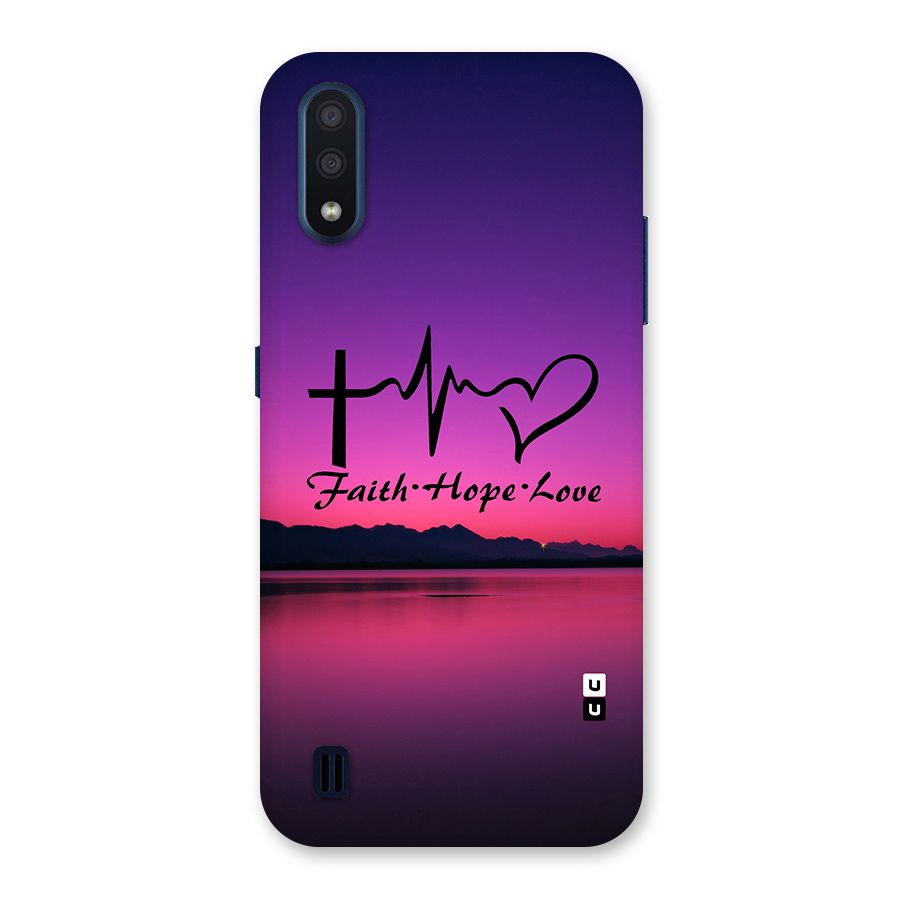 Faith Hope Love Evening Sky Back Case for Galaxy M01