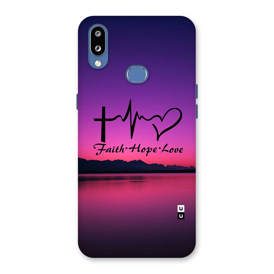 Faith Hope Love Evening Sky Back Case for Galaxy M01s