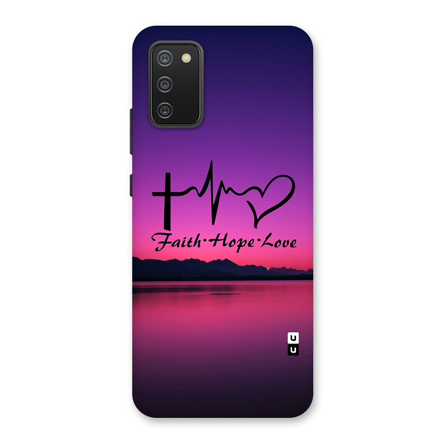 Faith Hope Love Evening Sky Back Case for Galaxy M02s