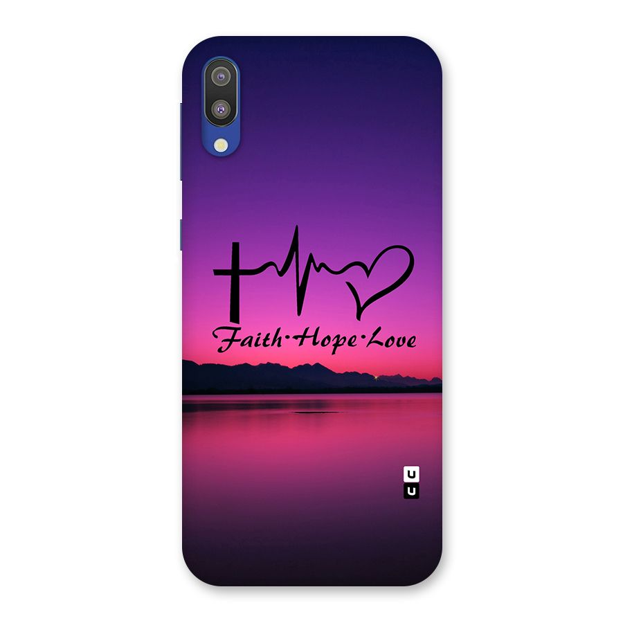 Faith Hope Love Evening Sky Back Case for Galaxy M10