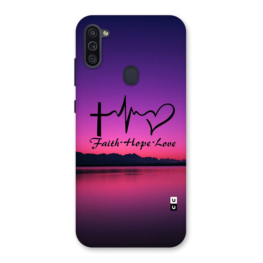 Faith Hope Love Evening Sky Back Case for Galaxy M11