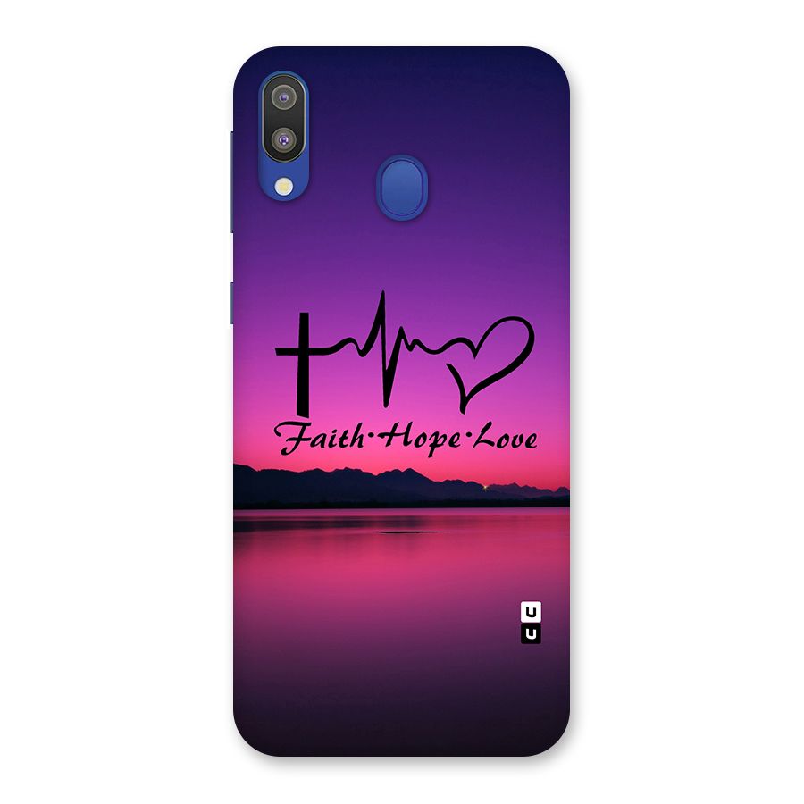 Faith Hope Love Evening Sky Back Case for Galaxy M20