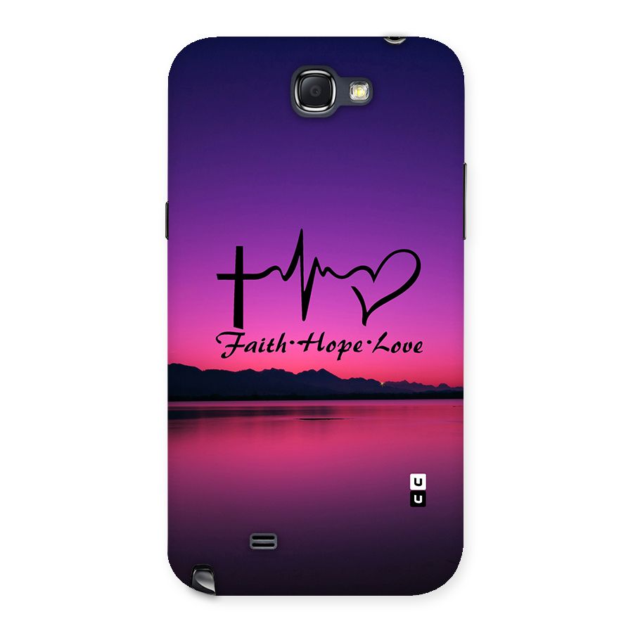 Faith Hope Love Evening Sky Back Case for Galaxy Note 2