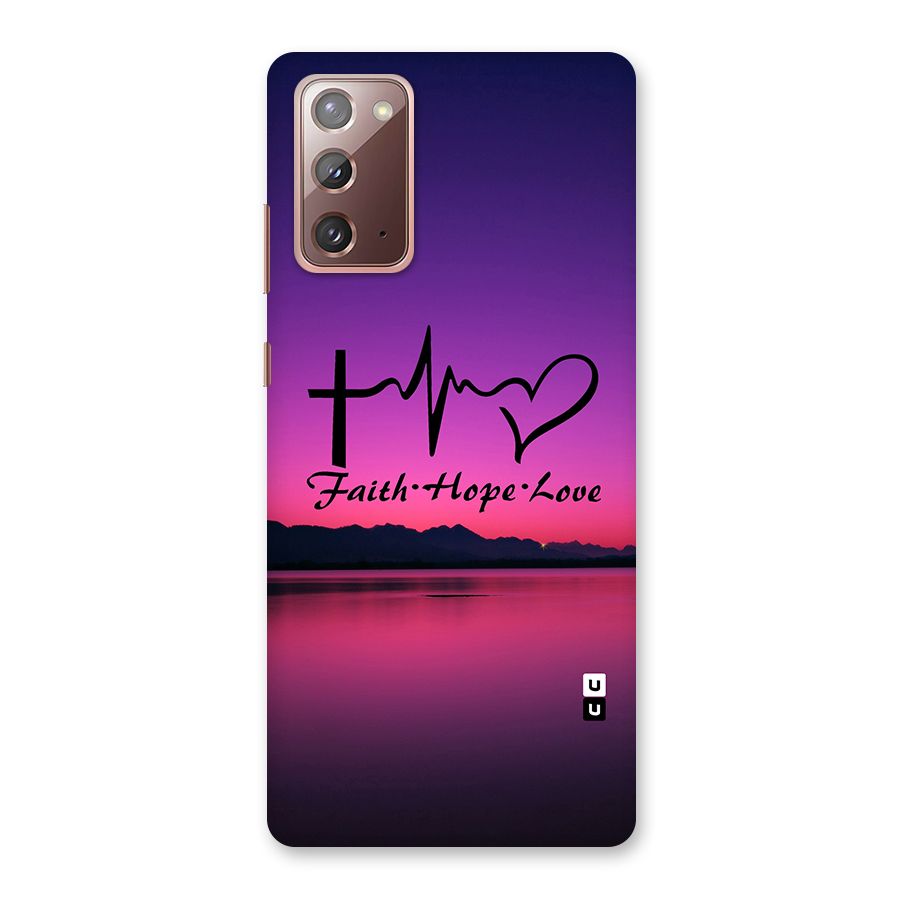 Faith Hope Love Evening Sky Back Case for Galaxy Note 20