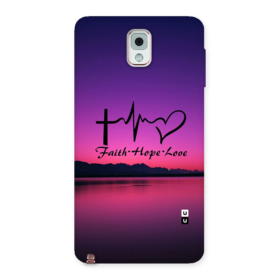 Faith Hope Love Evening Sky Back Case for Galaxy Note 3
