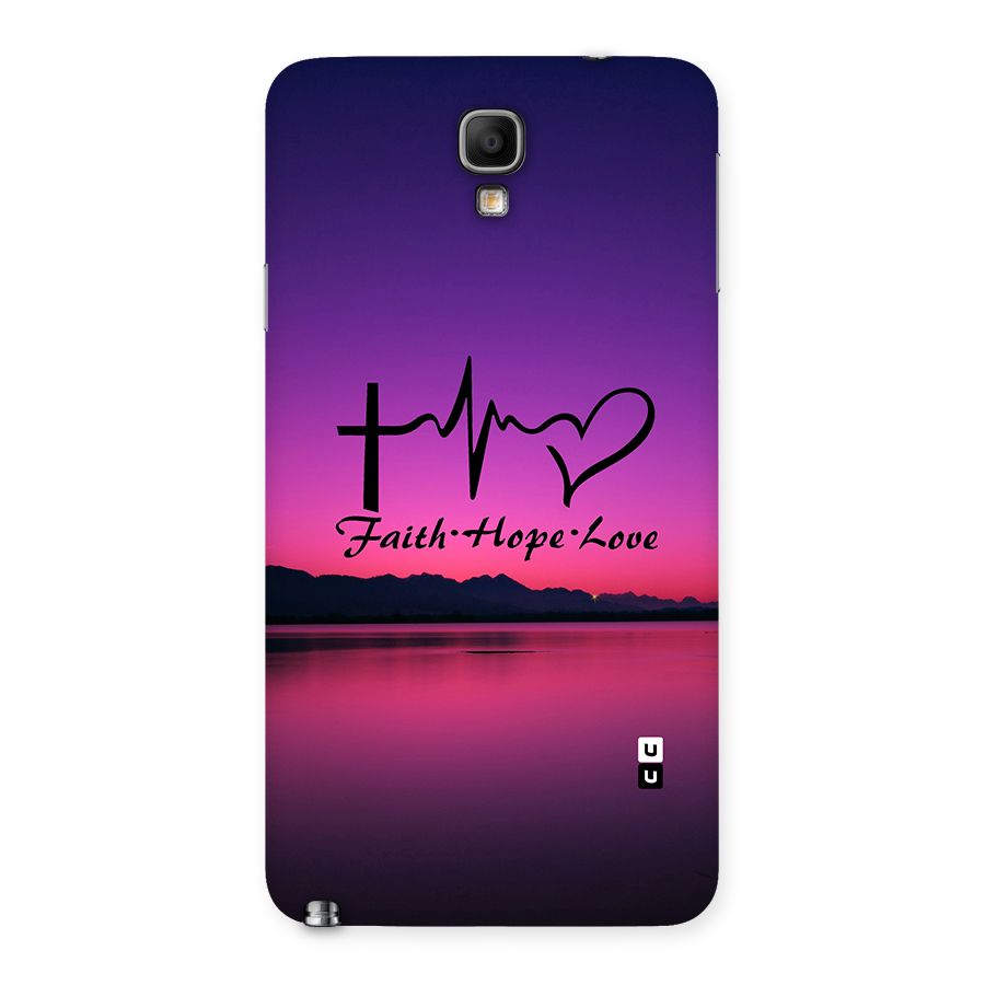 Faith Hope Love Evening Sky Back Case for Galaxy Note 3 Neo