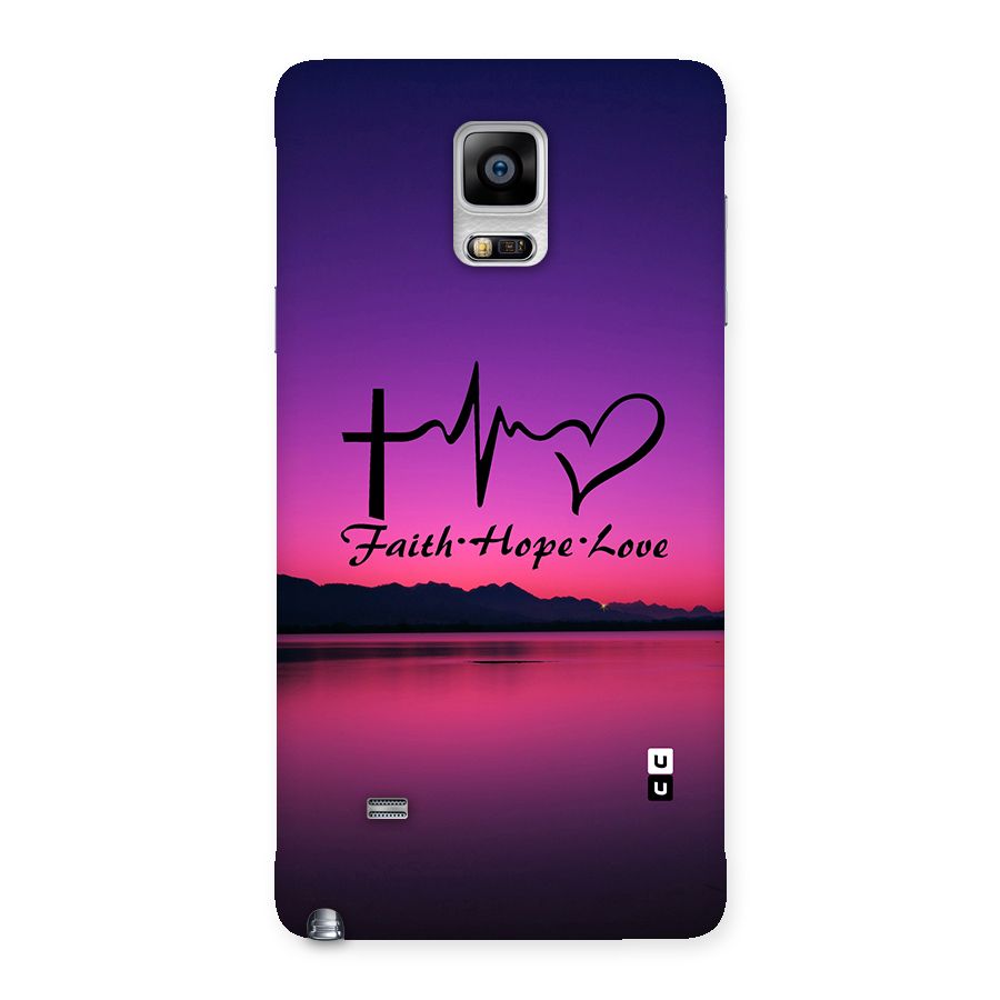 Faith Hope Love Evening Sky Back Case for Galaxy Note 4