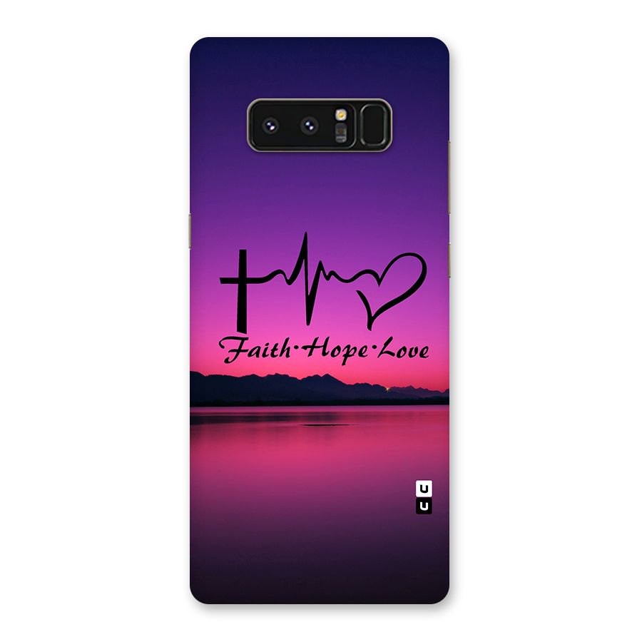 Faith Hope Love Evening Sky Back Case for Galaxy Note 8