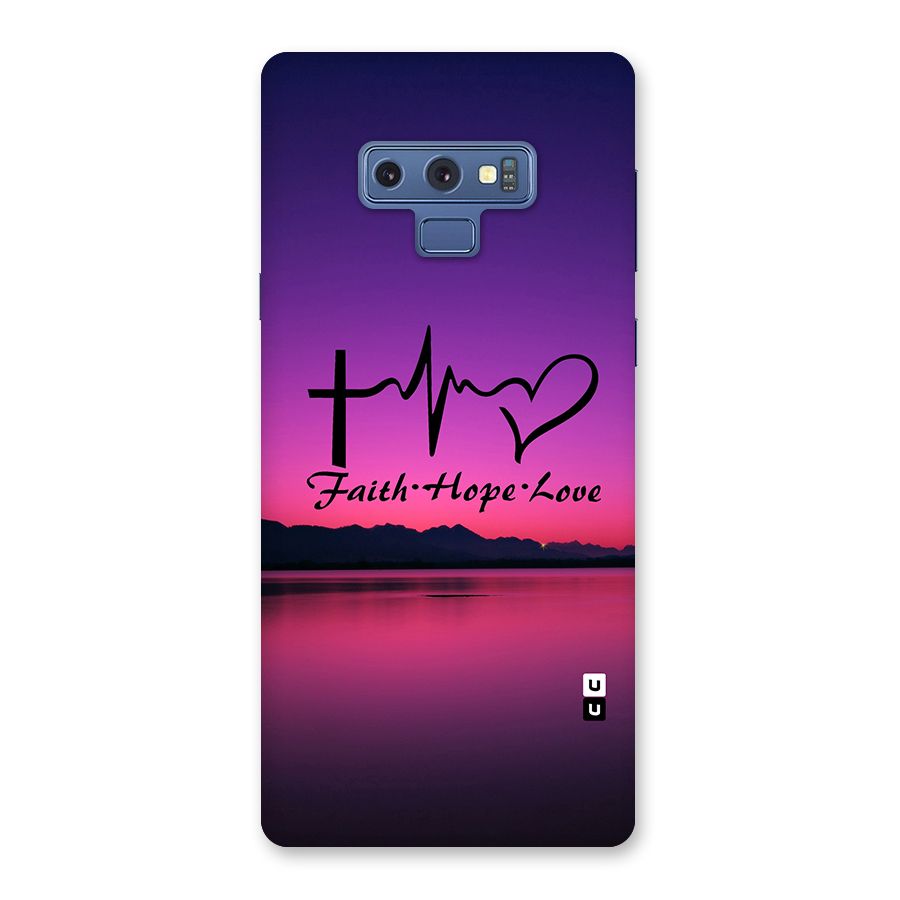 Faith Hope Love Evening Sky Back Case for Galaxy Note 9