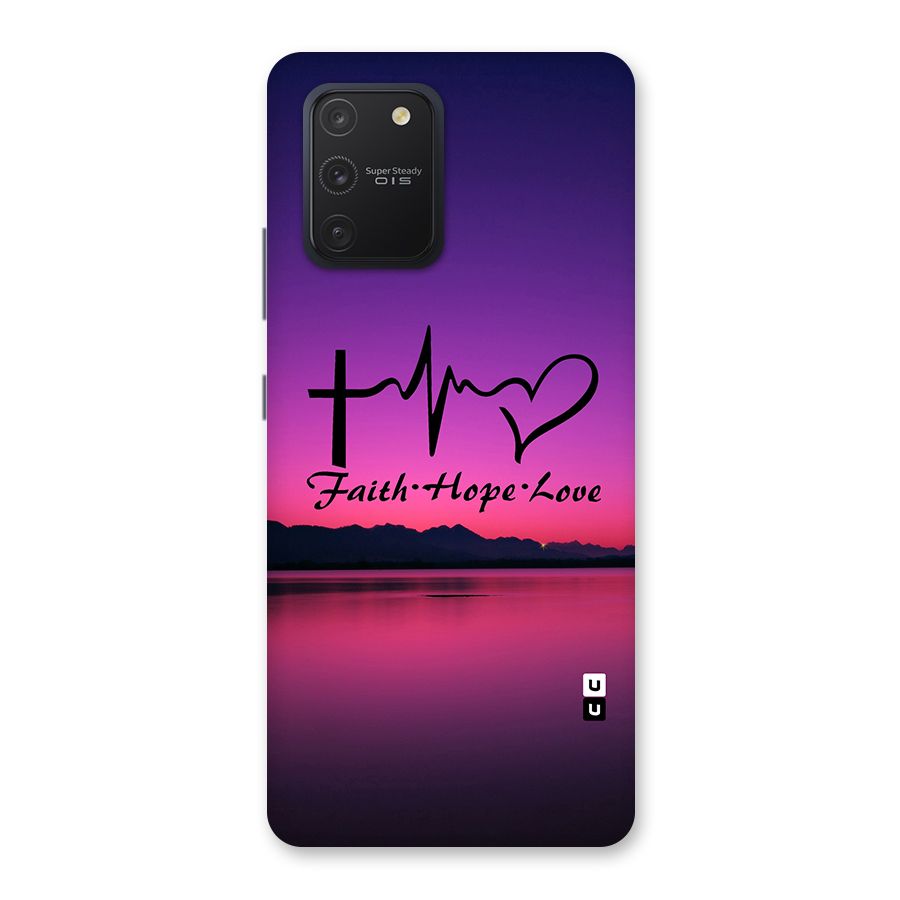 Faith Hope Love Evening Sky Back Case for Galaxy S10 Lite