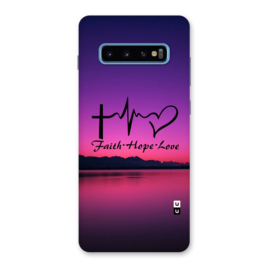 Faith Hope Love Evening Sky Back Case for Galaxy S10 Plus