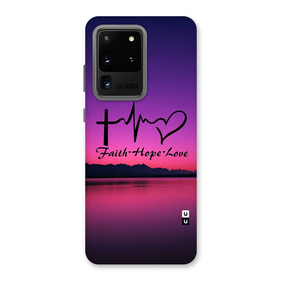 Faith Hope Love Evening Sky Back Case for Galaxy S20 Ultra