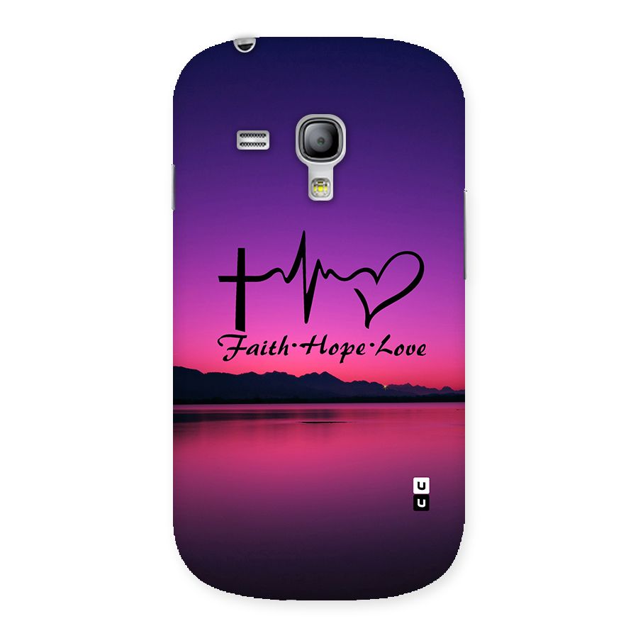 Faith Hope Love Evening Sky Back Case for Galaxy S3 Mini