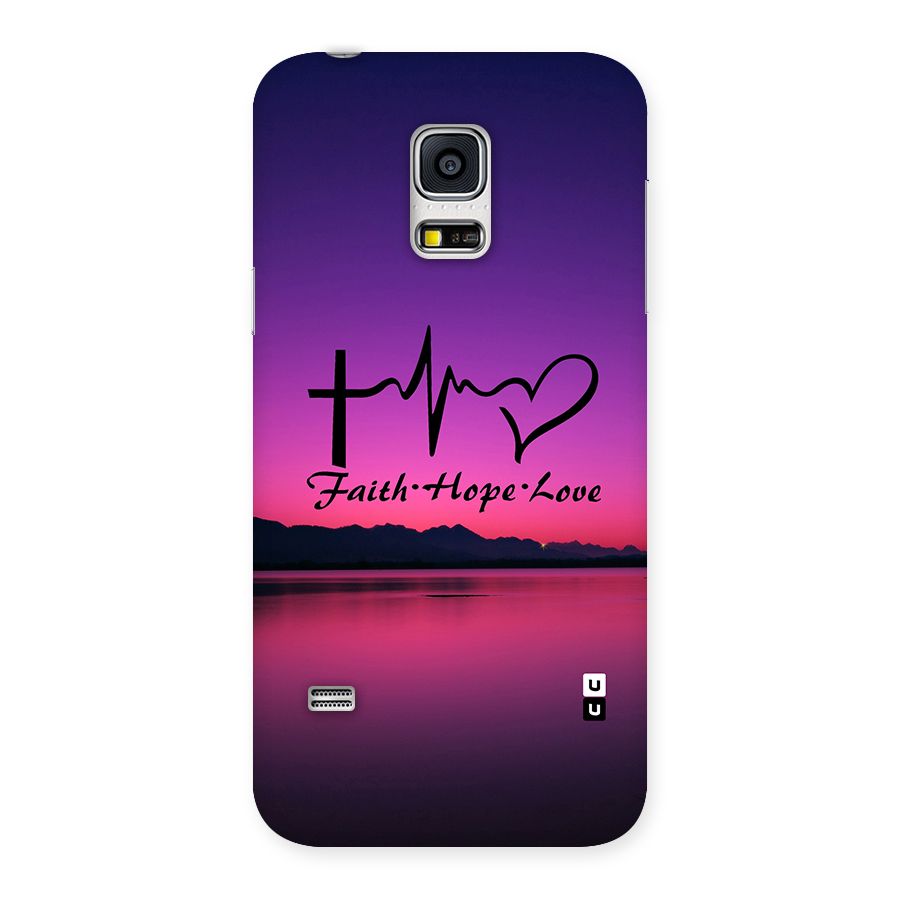 Faith Hope Love Evening Sky Back Case for Galaxy S5 Mini