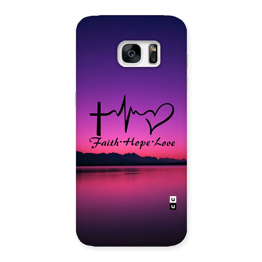 Faith Hope Love Evening Sky Back Case for Galaxy S7 Edge