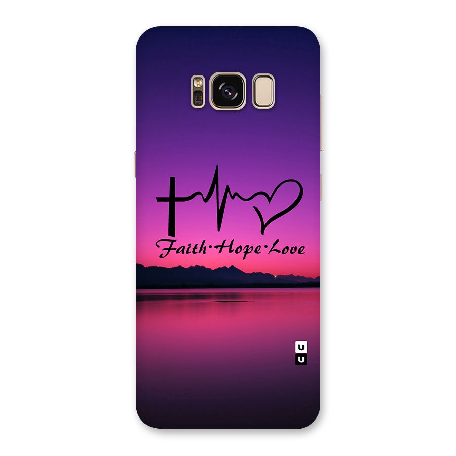 Faith Hope Love Evening Sky Back Case for Galaxy S8