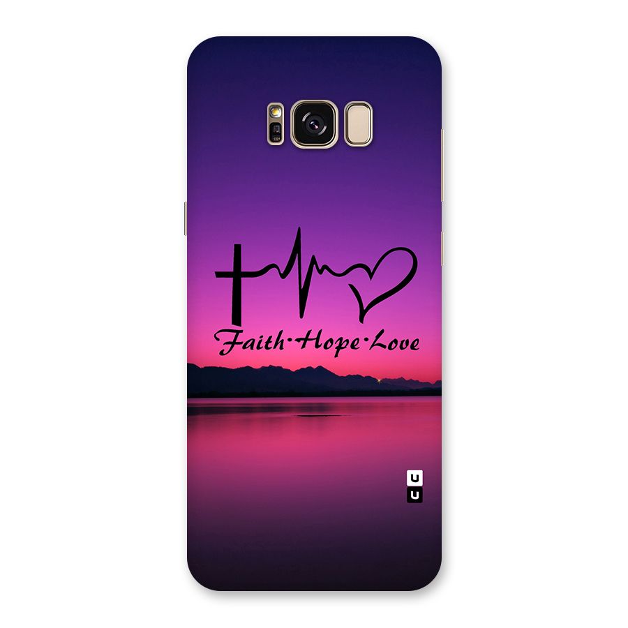 Faith Hope Love Evening Sky Back Case for Galaxy S8 Plus