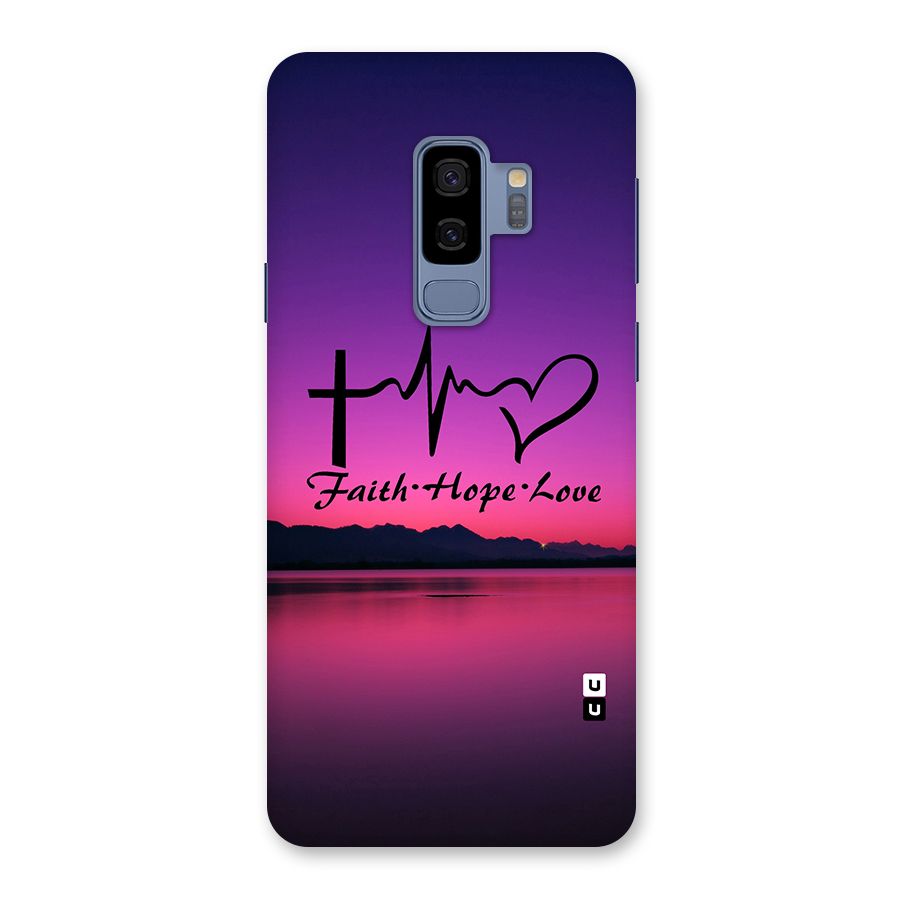Faith Hope Love Evening Sky Back Case for Galaxy S9 Plus
