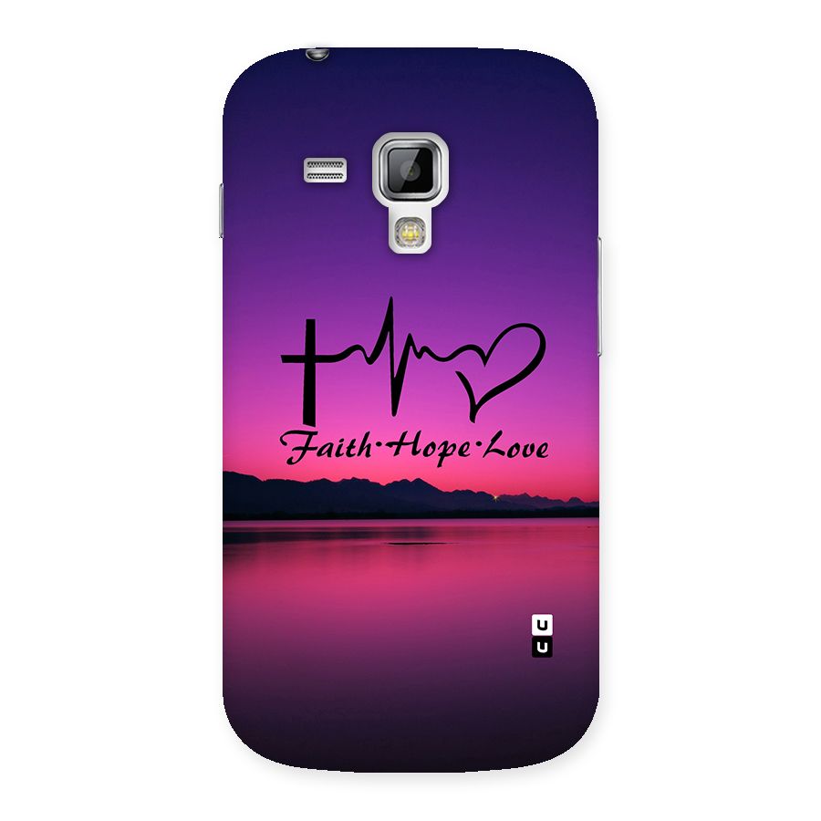 Faith Hope Love Evening Sky Back Case for Galaxy S Duos