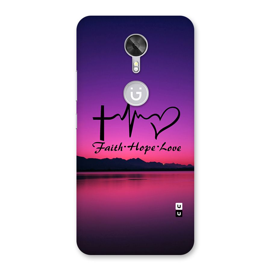 Faith Hope Love Evening Sky Back Case for Gionee A1