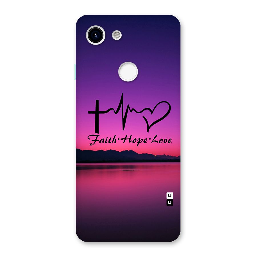 Faith Hope Love Evening Sky Back Case for Google Pixel 3