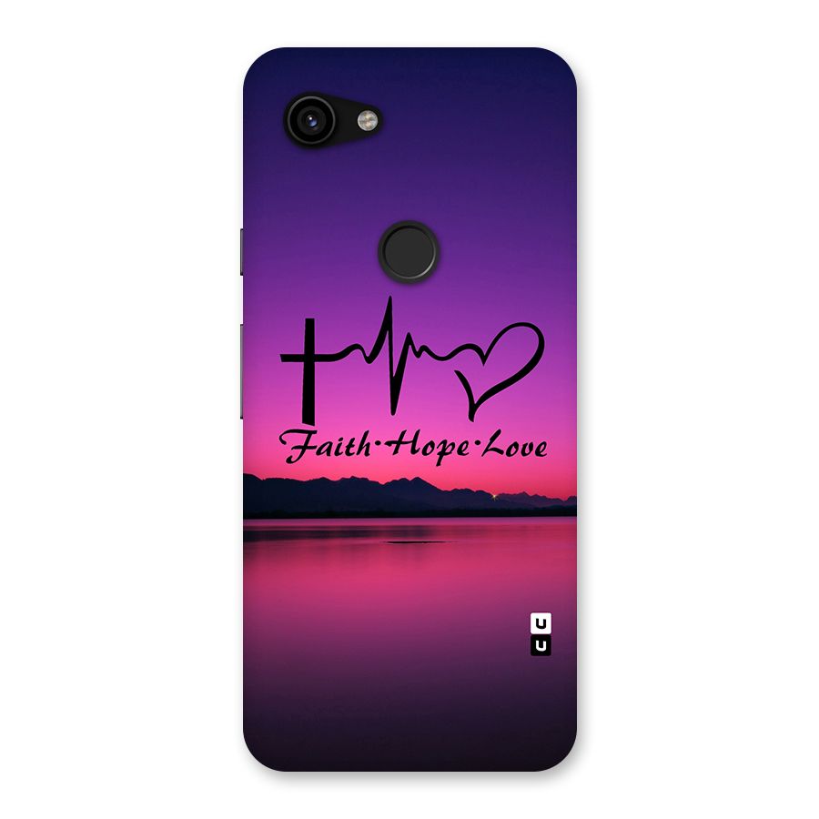 Faith Hope Love Evening Sky Back Case for Google Pixel 3a
