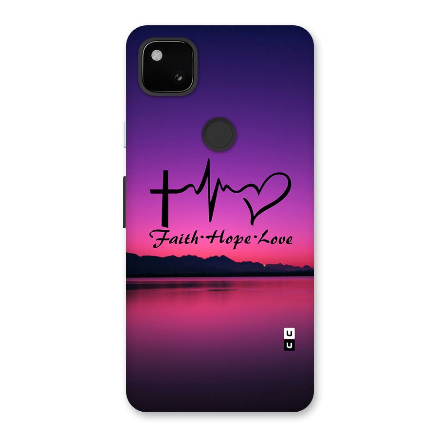 Faith Hope Love Evening Sky Back Case for Google Pixel 4a