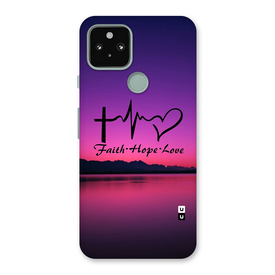 Faith Hope Love Evening Sky Back Case for Google Pixel 5