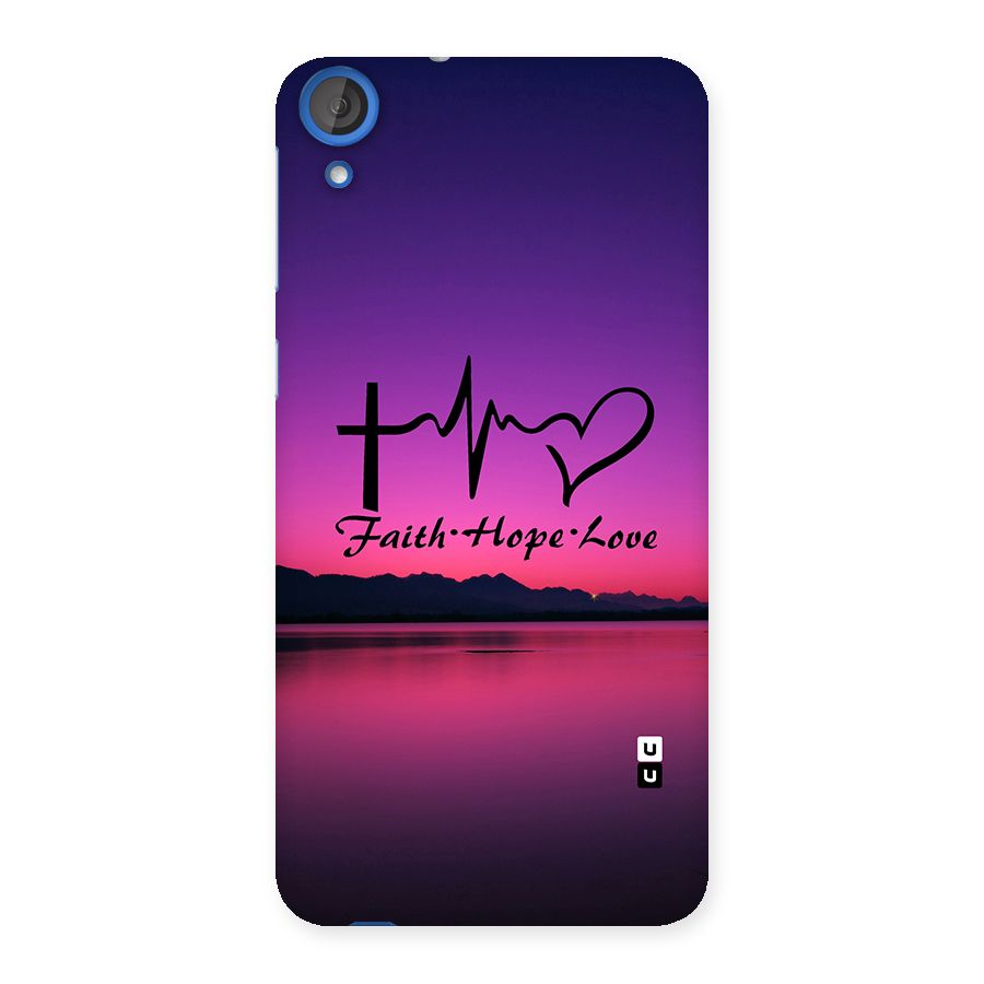 Faith Hope Love Evening Sky Back Case for HTC Desire 820