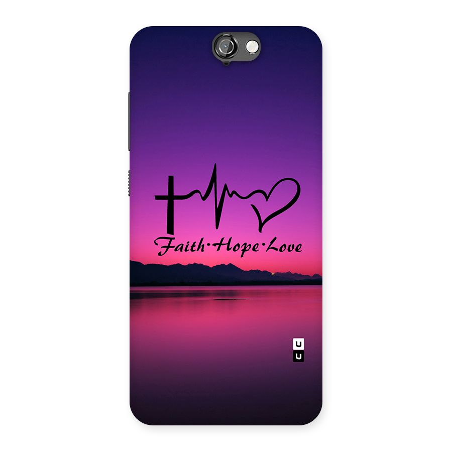 Faith Hope Love Evening Sky Back Case for HTC One A9