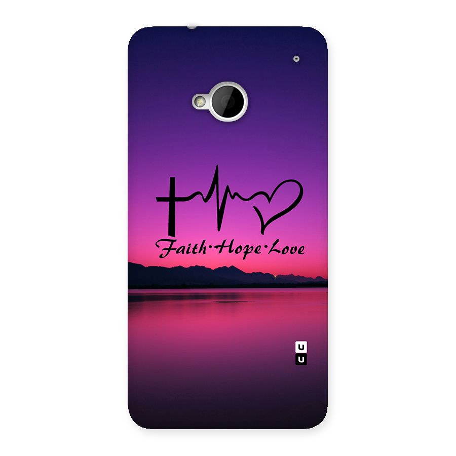 Faith Hope Love Evening Sky Back Case for HTC One M7