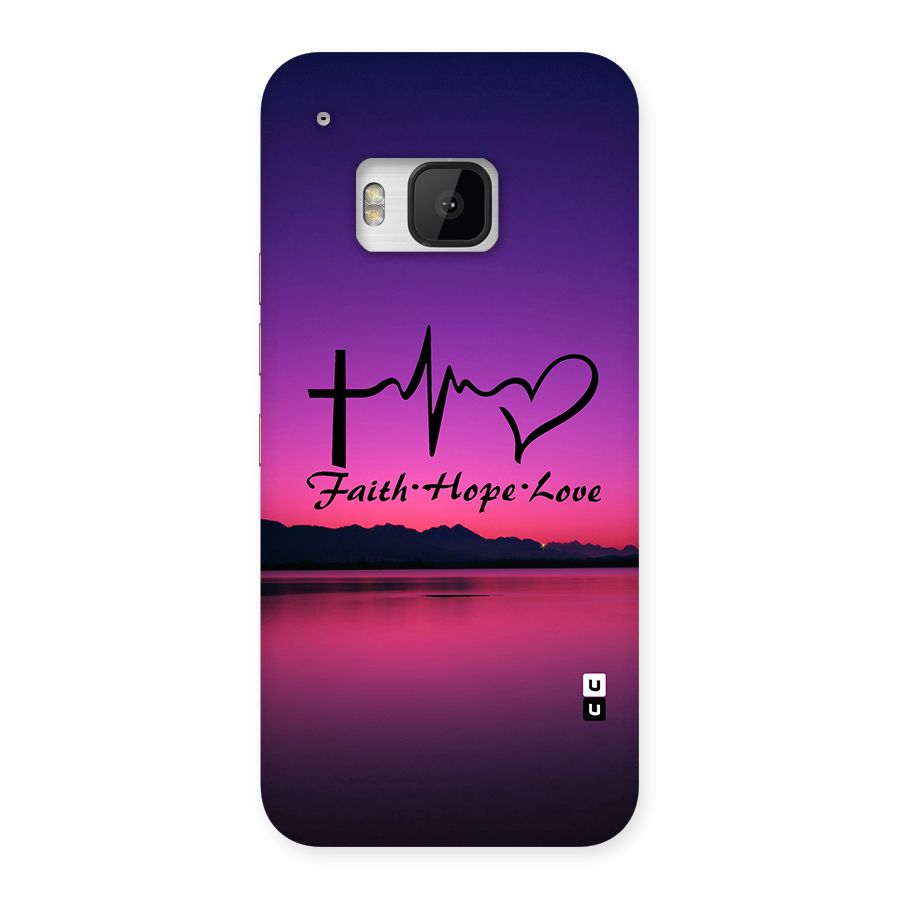 Faith Hope Love Evening Sky Back Case for HTC One M9