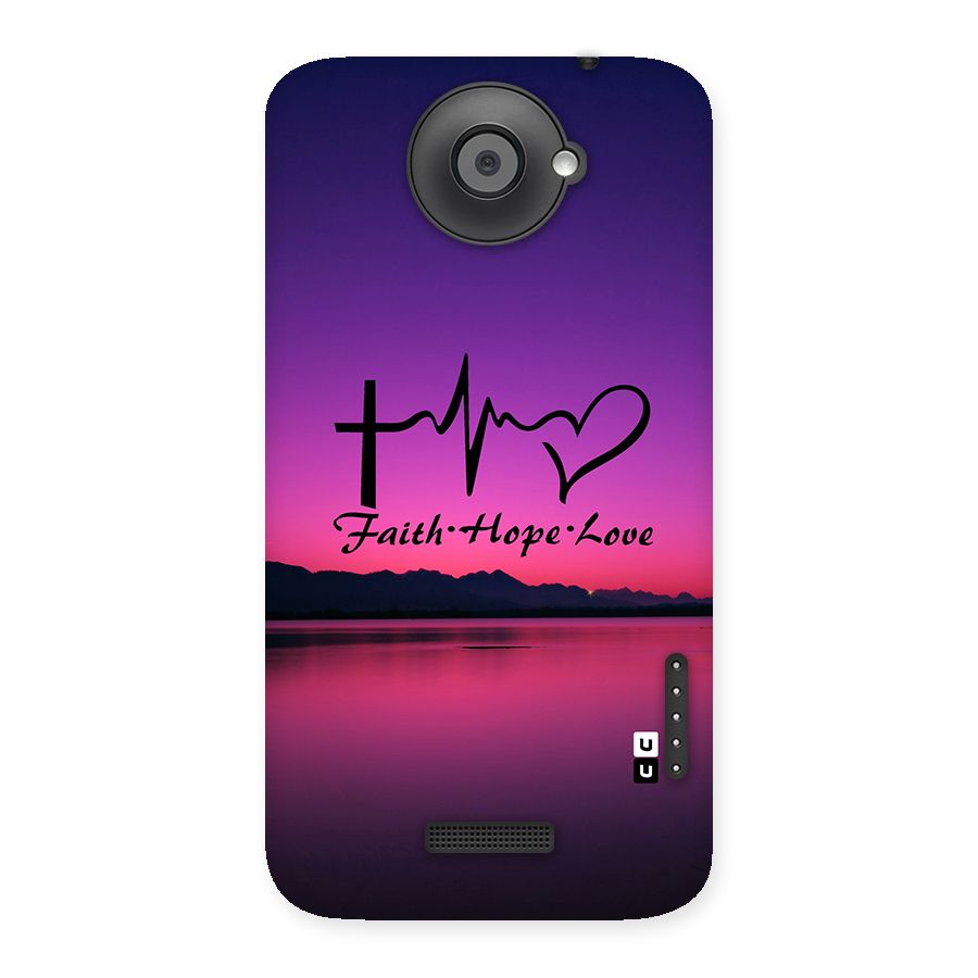 Faith Hope Love Evening Sky Back Case for HTC One X