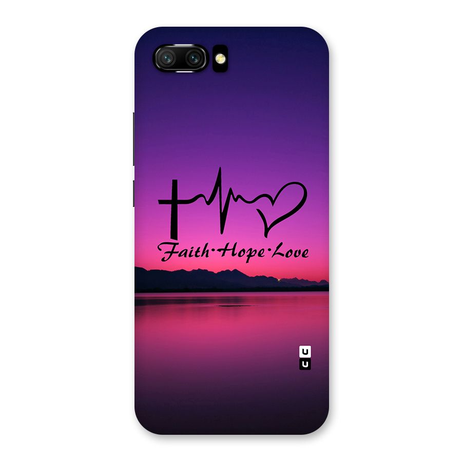 Faith Hope Love Evening Sky Back Case for Honor 10
