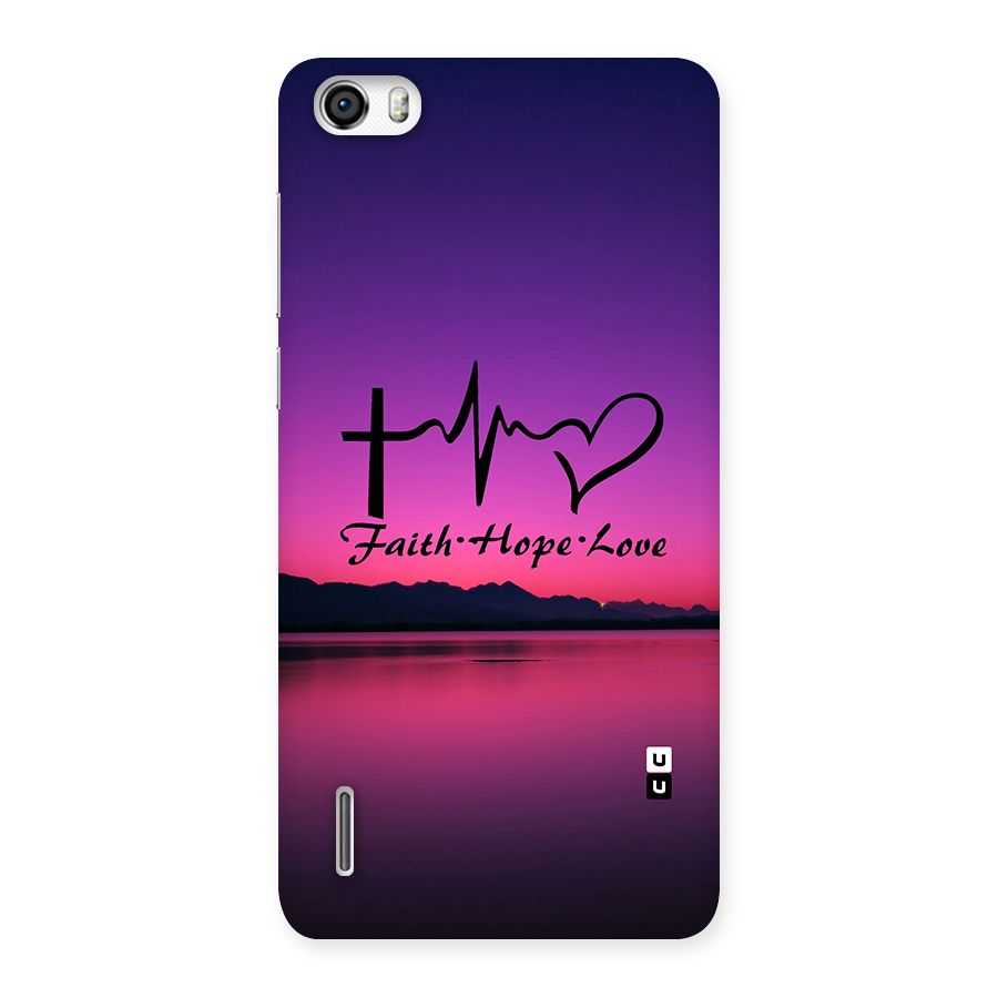 Faith Hope Love Evening Sky Back Case for Honor 6