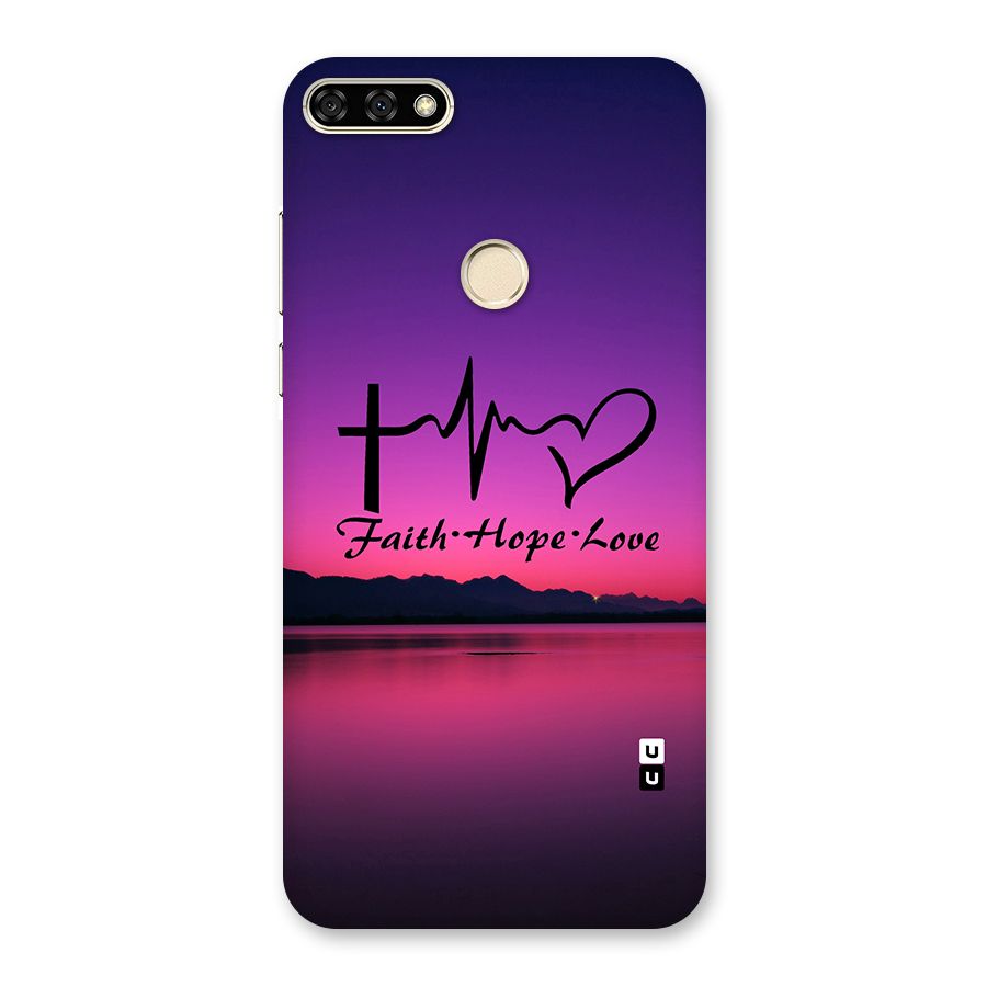 Faith Hope Love Evening Sky Back Case for Honor 7A