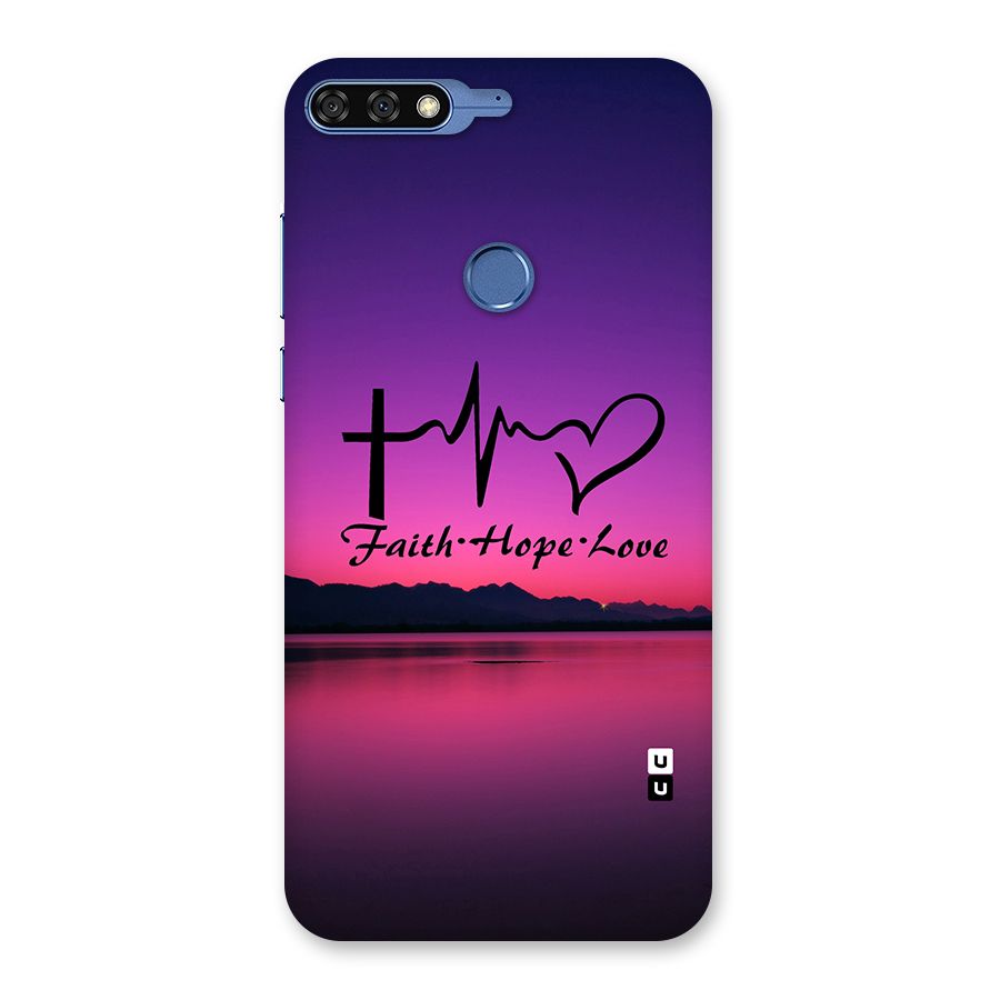 Faith Hope Love Evening Sky Back Case for Honor 7C