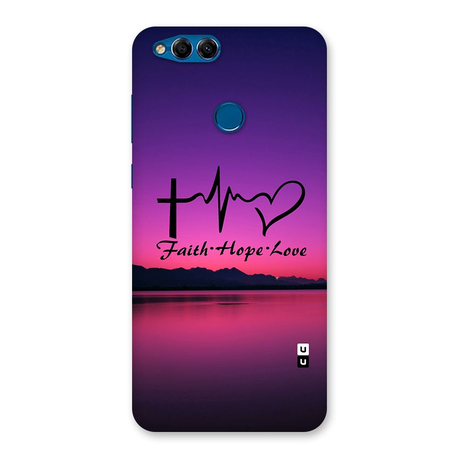 Faith Hope Love Evening Sky Back Case for Honor 7X