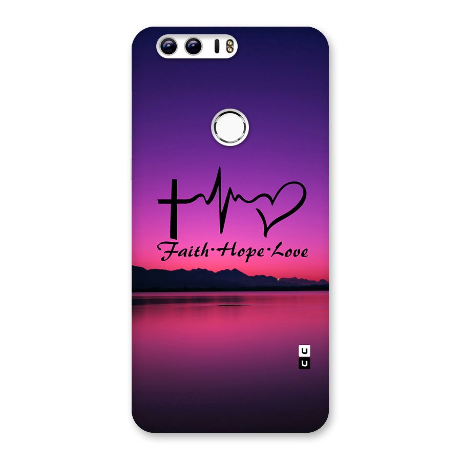 Faith Hope Love Evening Sky Back Case for Honor 8