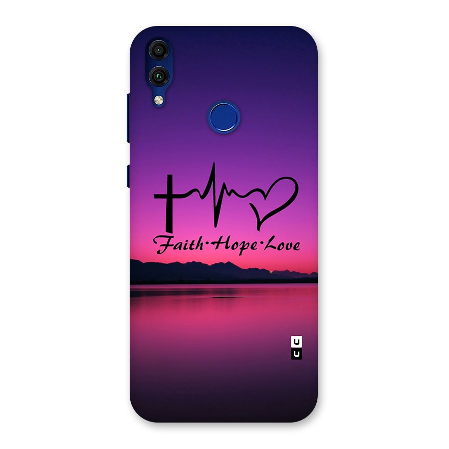 Faith Hope Love Evening Sky Back Case for Honor 8C