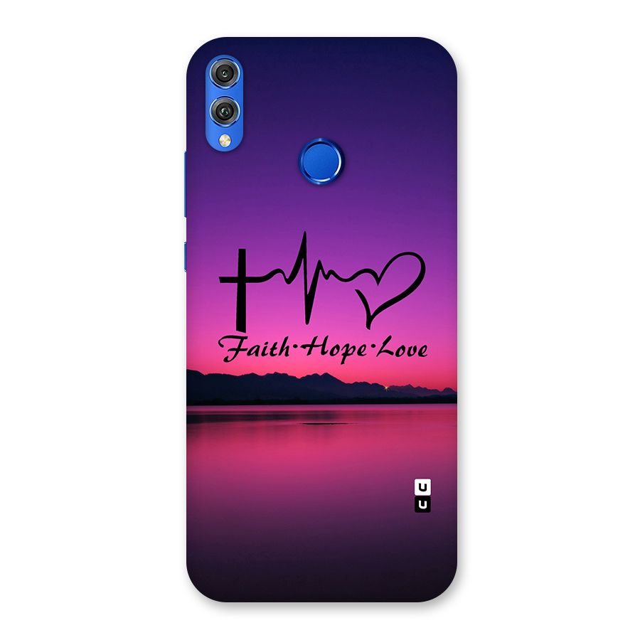 Faith Hope Love Evening Sky Back Case for Honor 8X