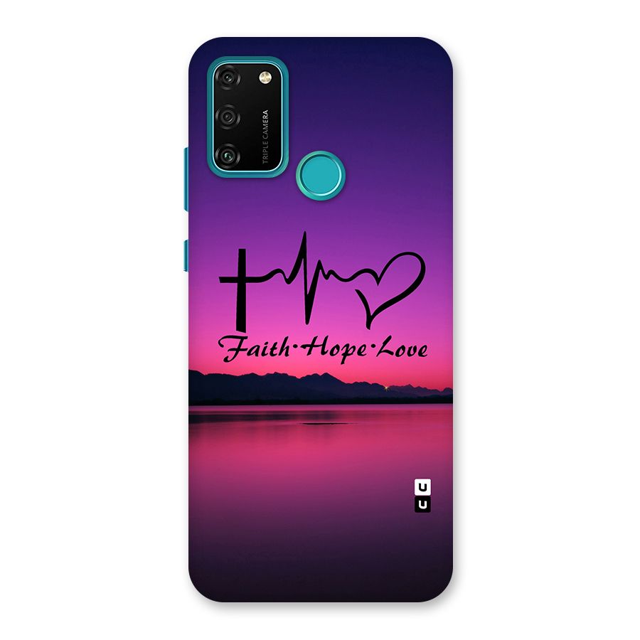 Faith Hope Love Evening Sky Back Case for Honor 9A