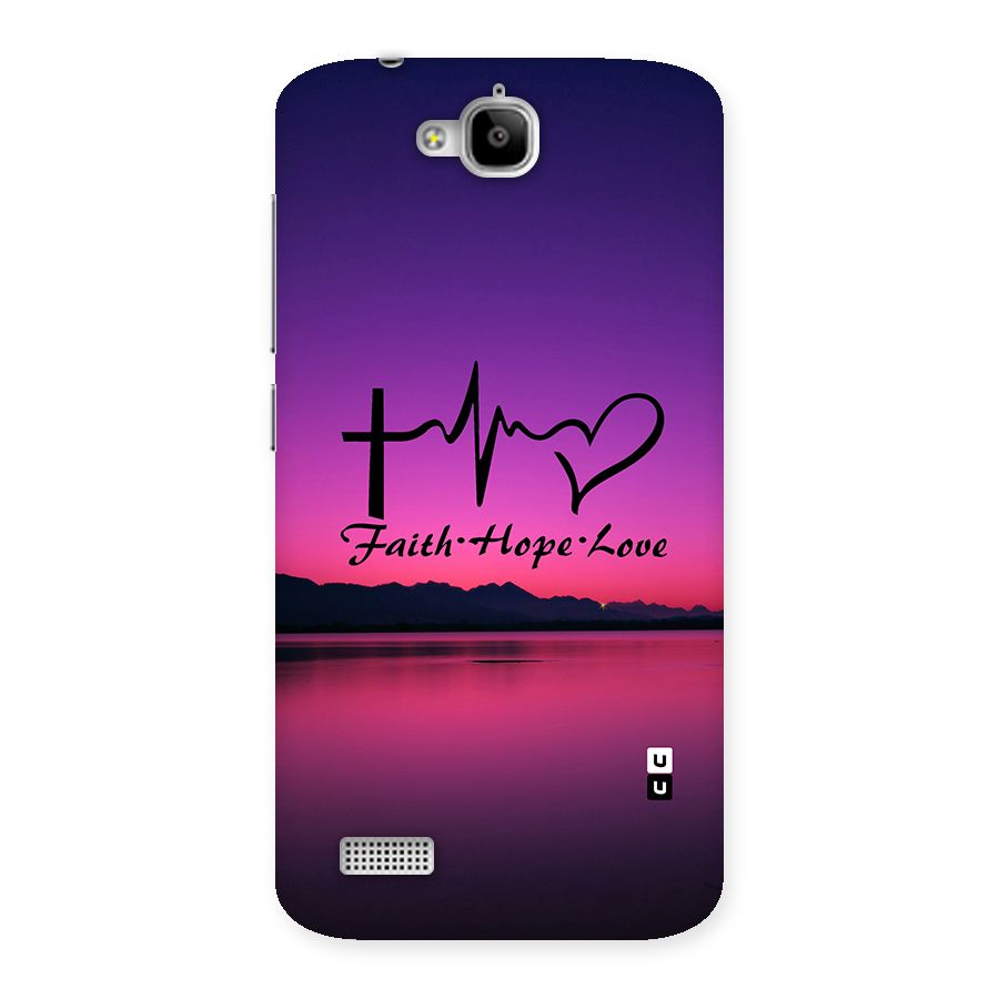 Faith Hope Love Evening Sky Back Case for Honor Holly