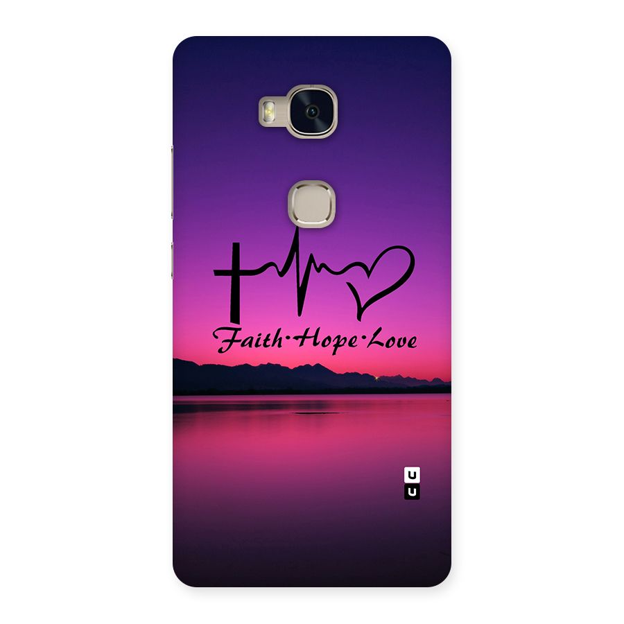 Faith Hope Love Evening Sky Back Case for Huawei Honor 5X