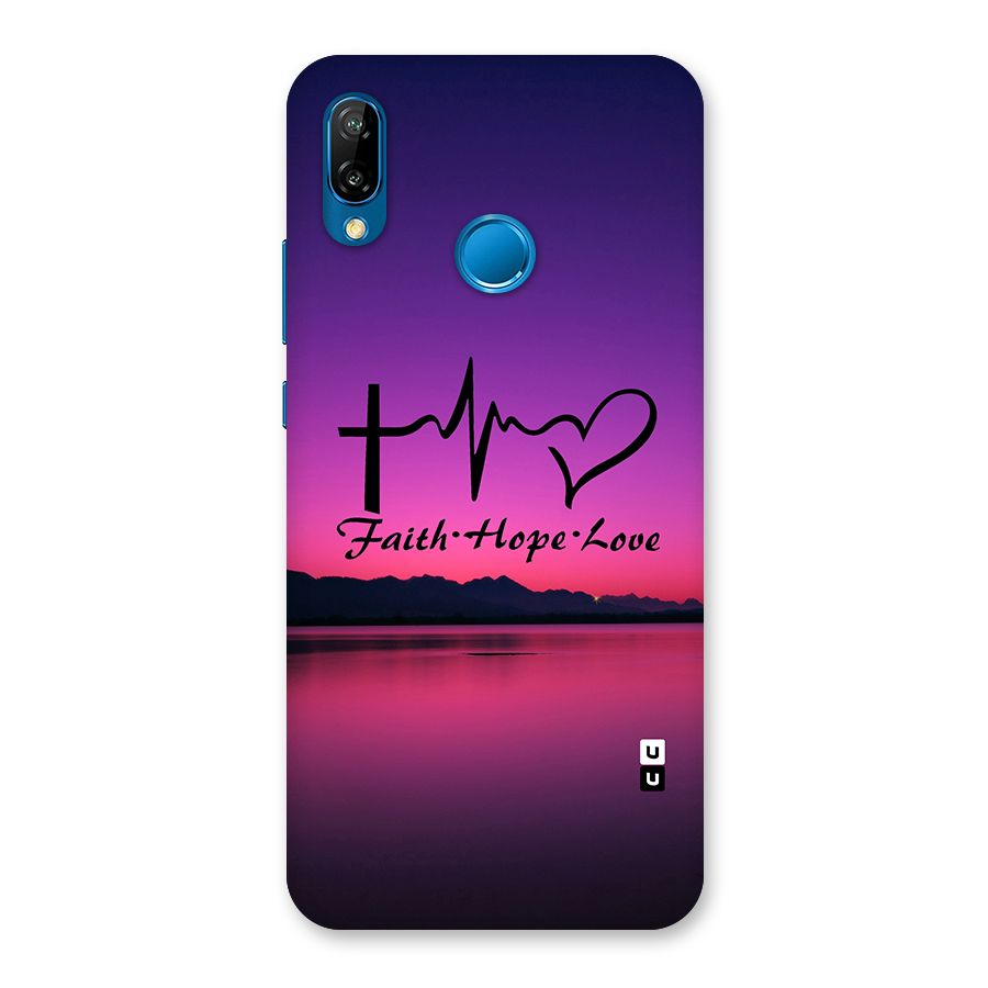 Faith Hope Love Evening Sky Back Case for Huawei P20 Lite