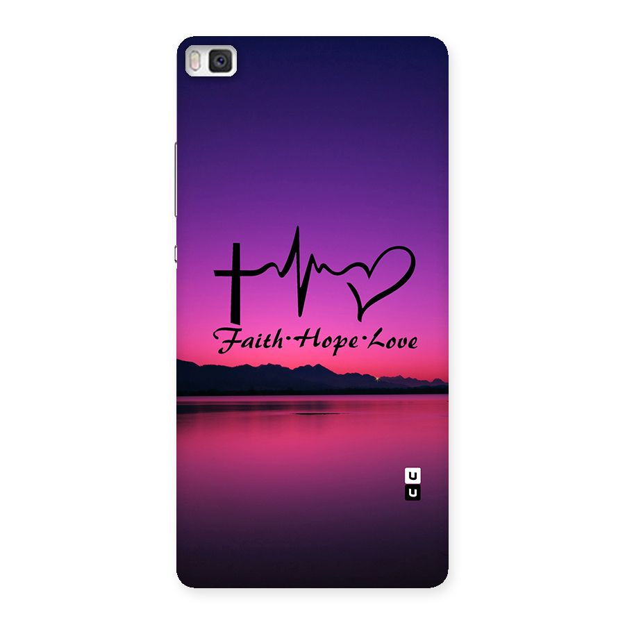 Faith Hope Love Evening Sky Back Case for Huawei P8