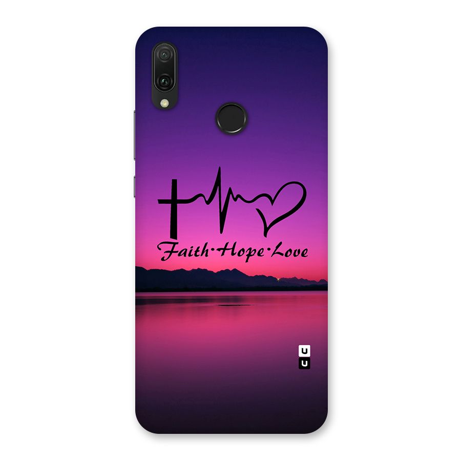 Faith Hope Love Evening Sky Back Case for Huawei Y9 (2019)